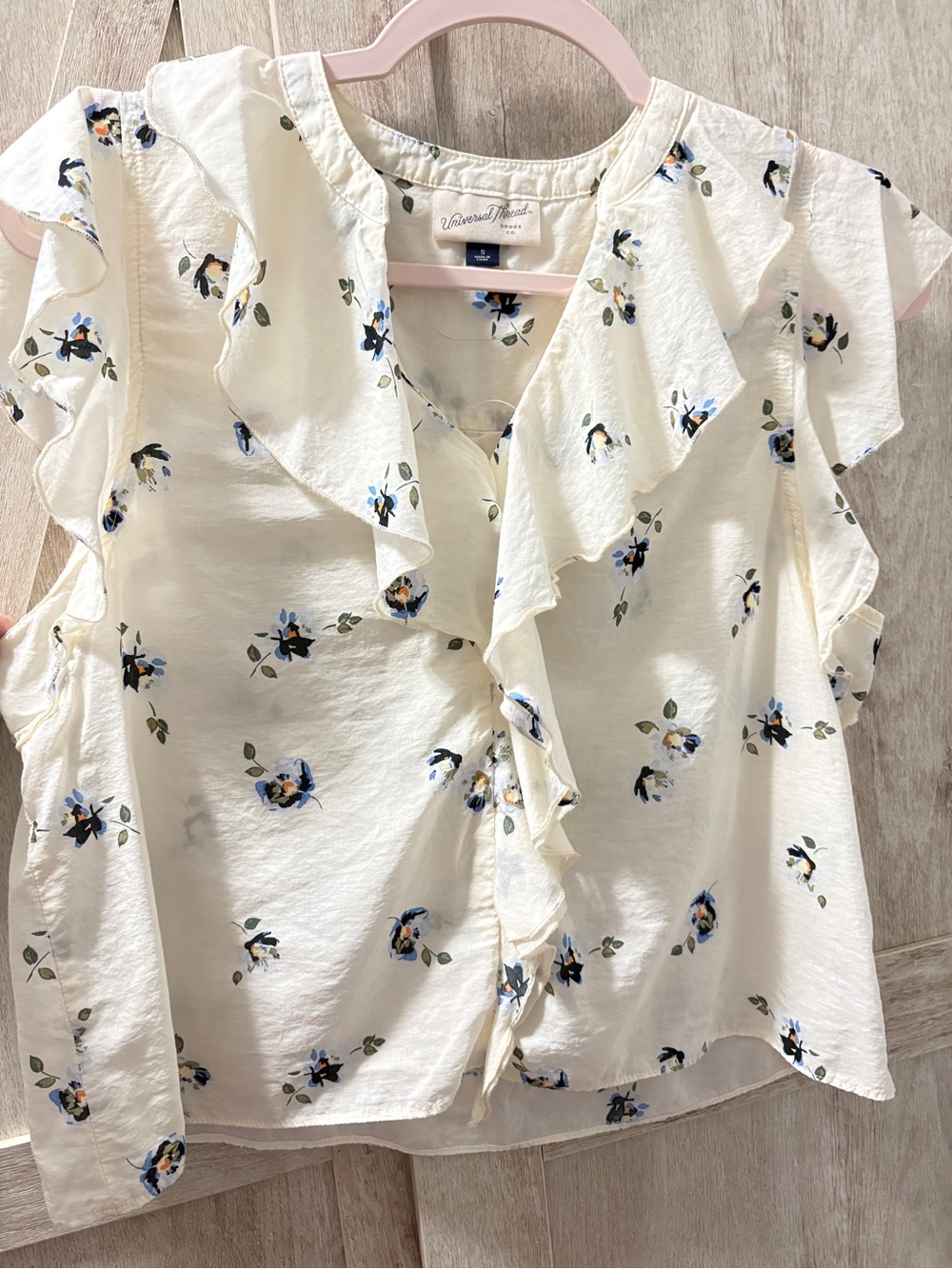 Universal Thread Floral Ruffle Blouse | Small - Picture 2 of 6